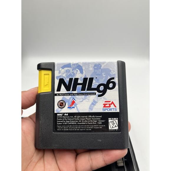 NHL Hockey 96 (Sega Genesis, 1995) Complete ~ Tested & Working - Picture 8 of 9